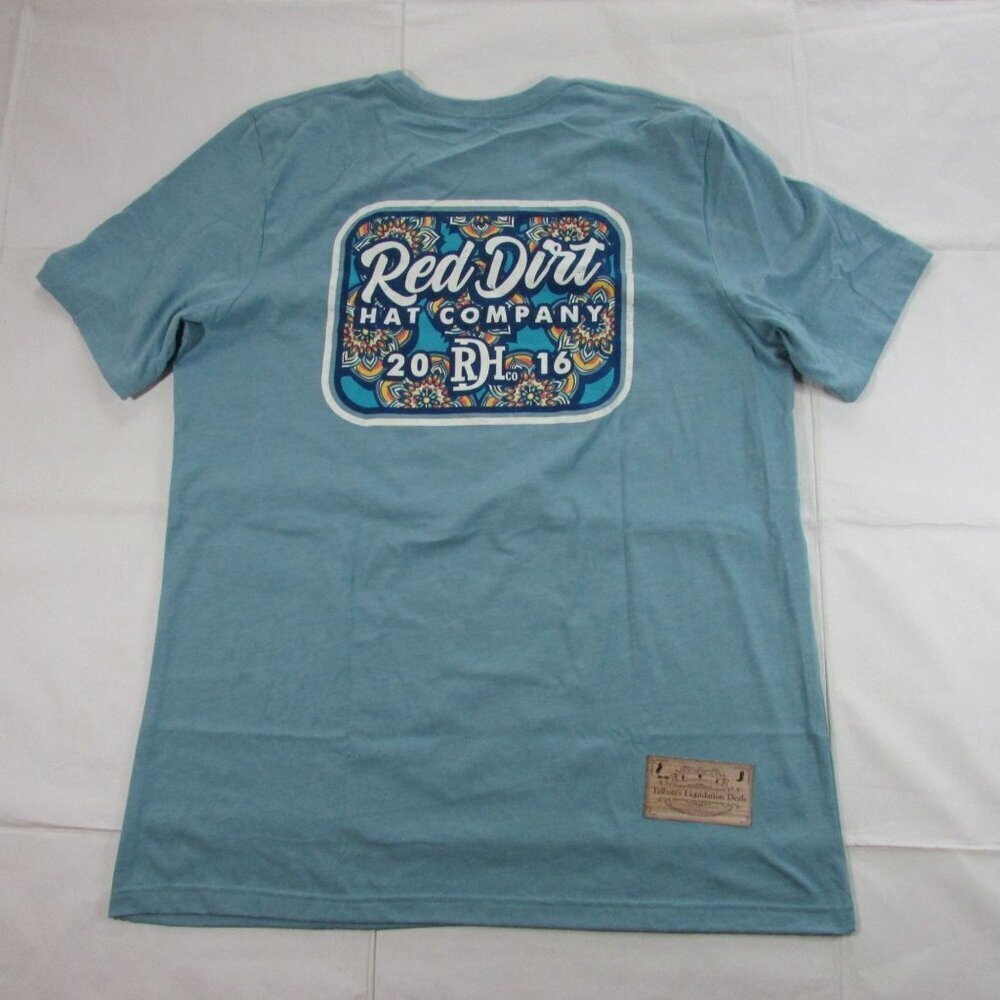 Red Dirt Hat Co Men's XL Short Sleeve Mandala Graphic T-Shirt Blue Lagoon